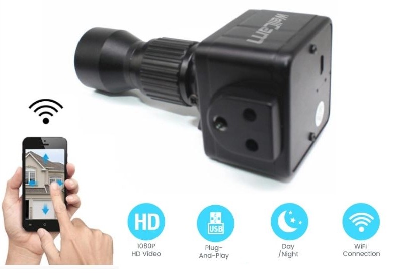 Mini WiFi-kamera för mobil med FULL HD-upplösning och 20x optisk ZOOM-zoom