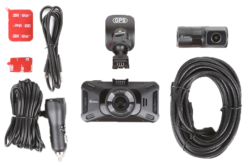 DOD bilkamera GS980D - paketets innehåll
