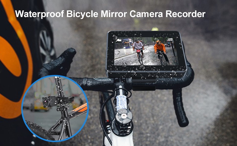 vattentät ip68 cykelkamera med monitorset kit