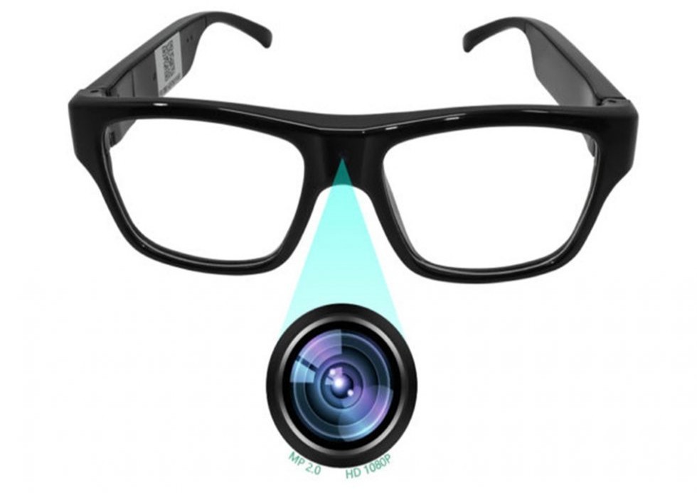 spionglasögon med FULL HD-kamera wifi live videoöverföring