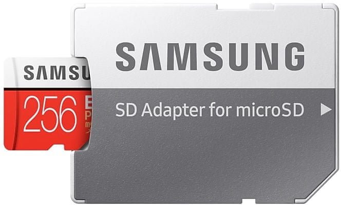 256 GB micro SDXC minneskort Samsung EVO PLUS + SD-adapter