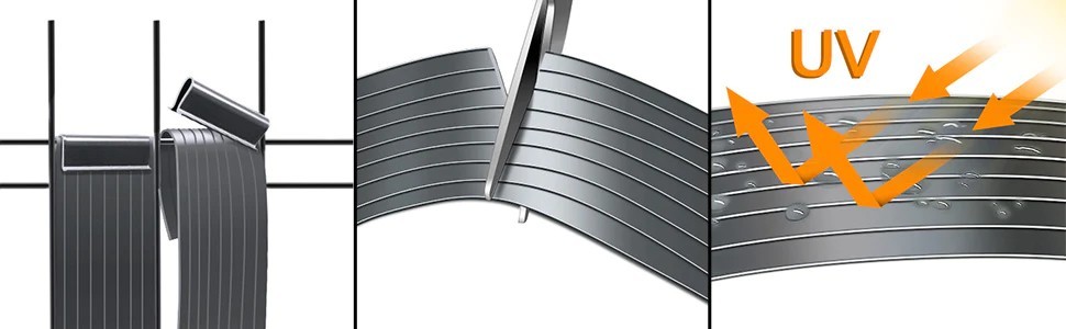 lameller i nätet - PVC-lameller, hög motståndskraft