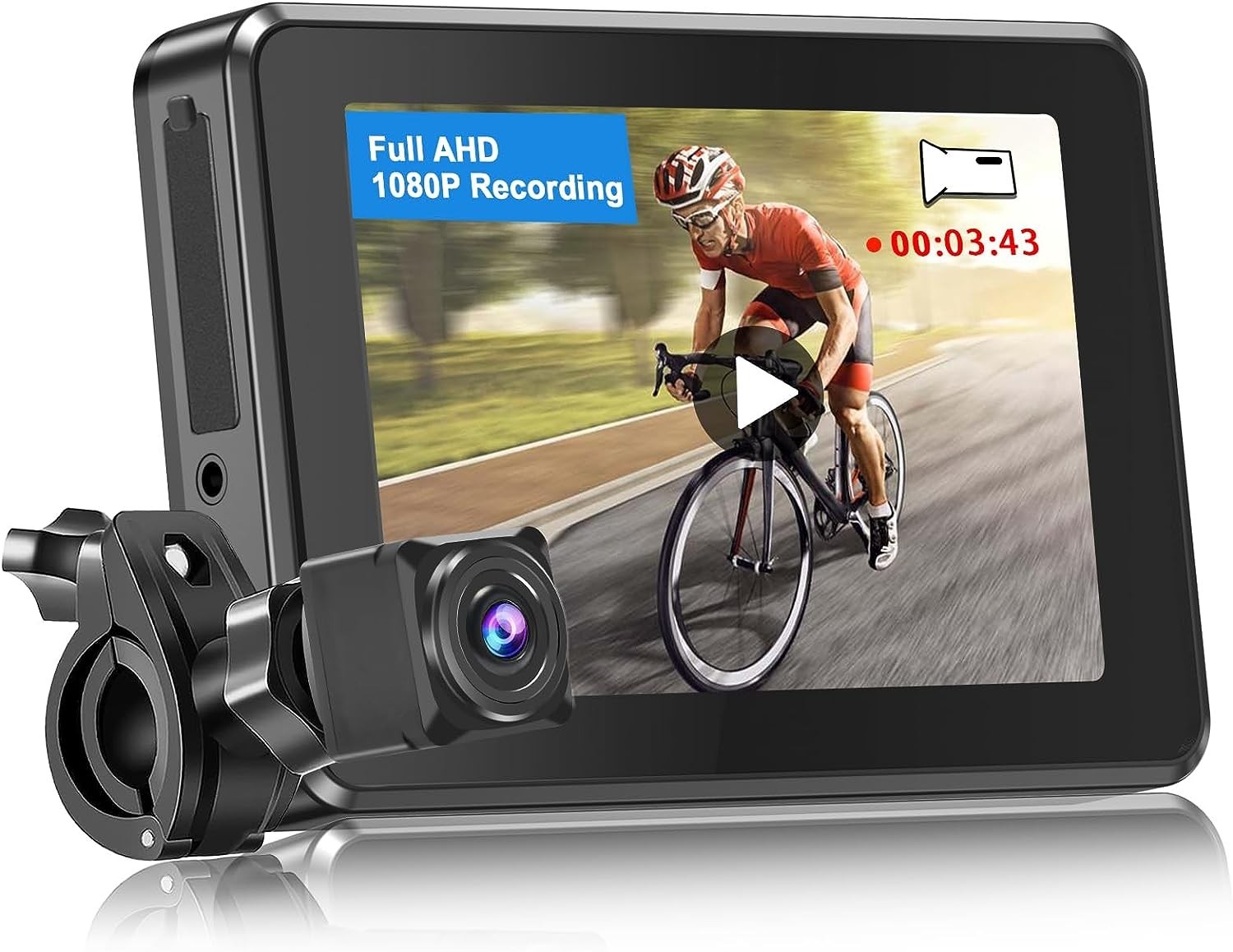 kamera med inspelning - för motorcykel eller cykel