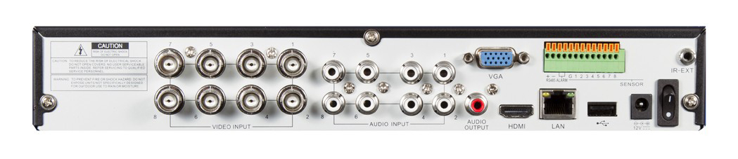 DVR / xhc1080-inspelare ingångar och utgångar