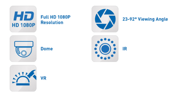 Specifikationer XHC-kamera 1080P