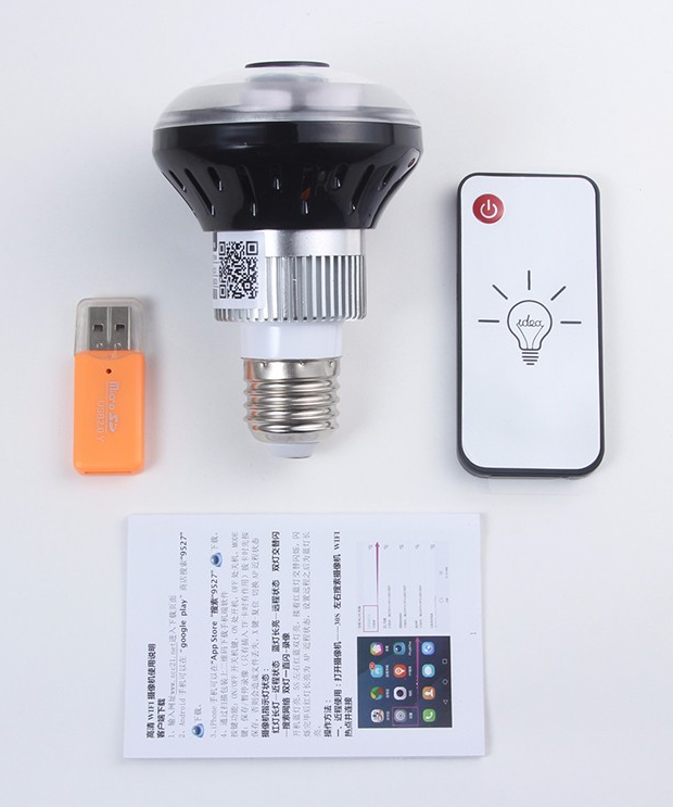 wifi-kamera gömd i LED-lampor