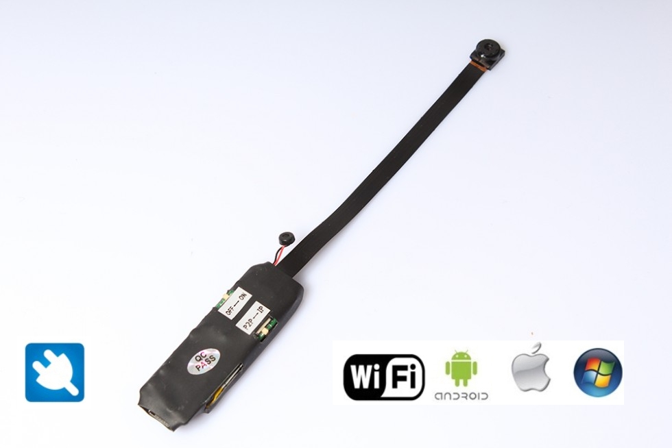 Mini wifi pinhole kamera med inbyggt batteri och antenn