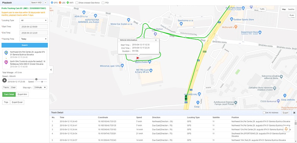 profio kamera i bil live övervakning fordon via gps