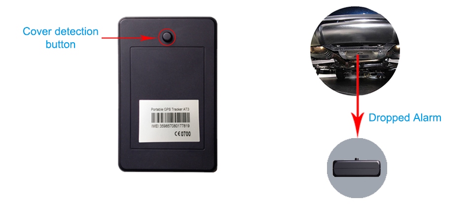 gps tracker anti sabotage knapp