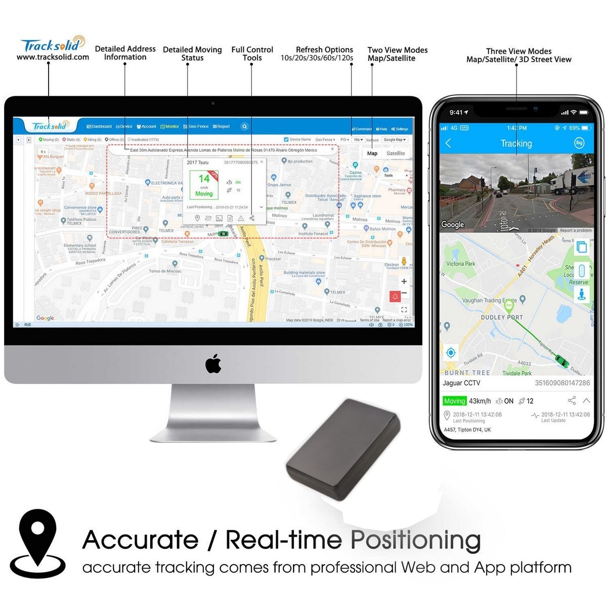 live överföring övervakning gps locator