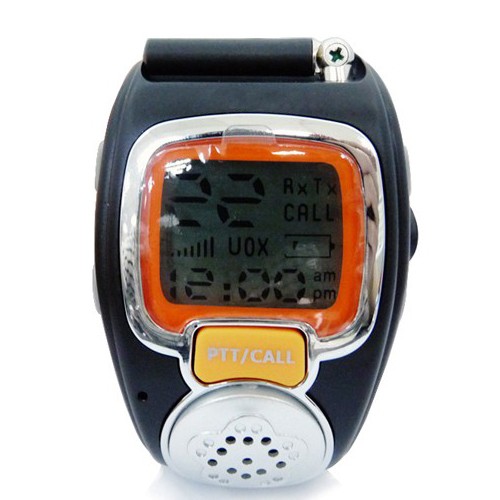 spionklocka med walkie talkie