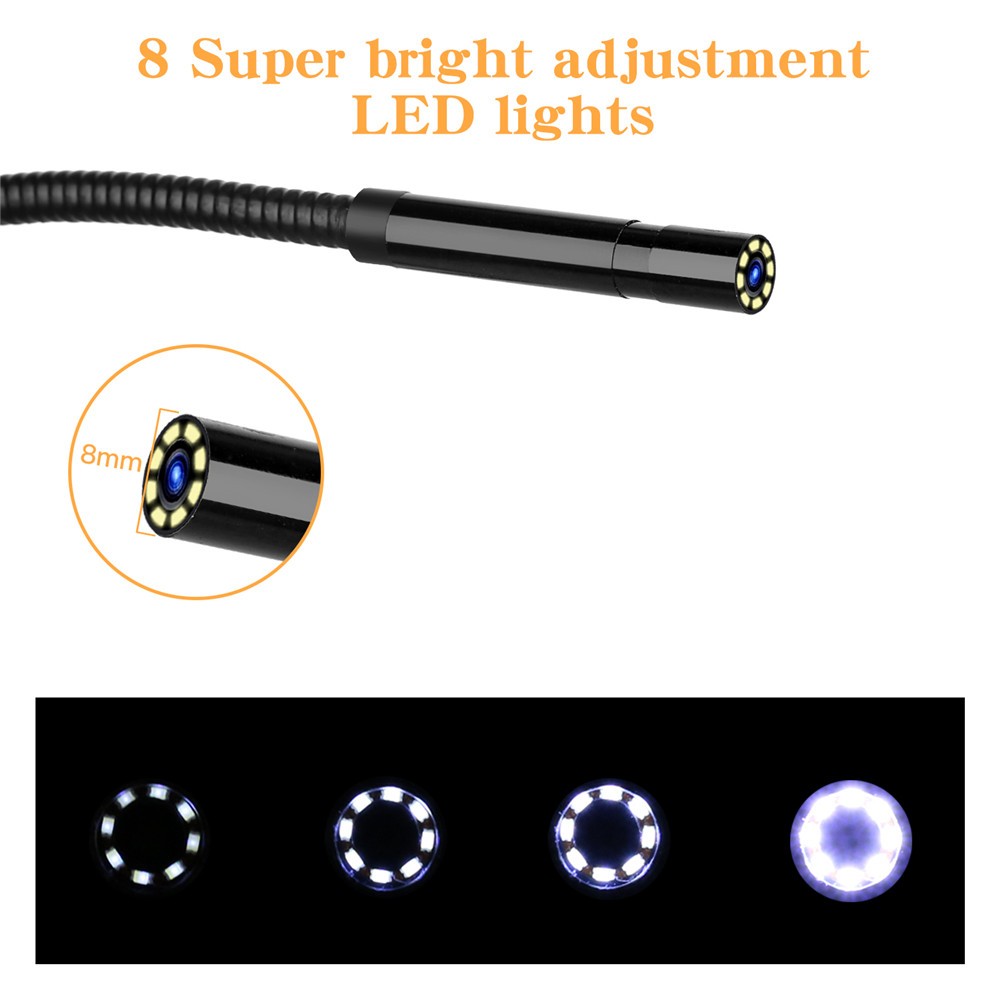 endoskopisk kamera med led-ljus