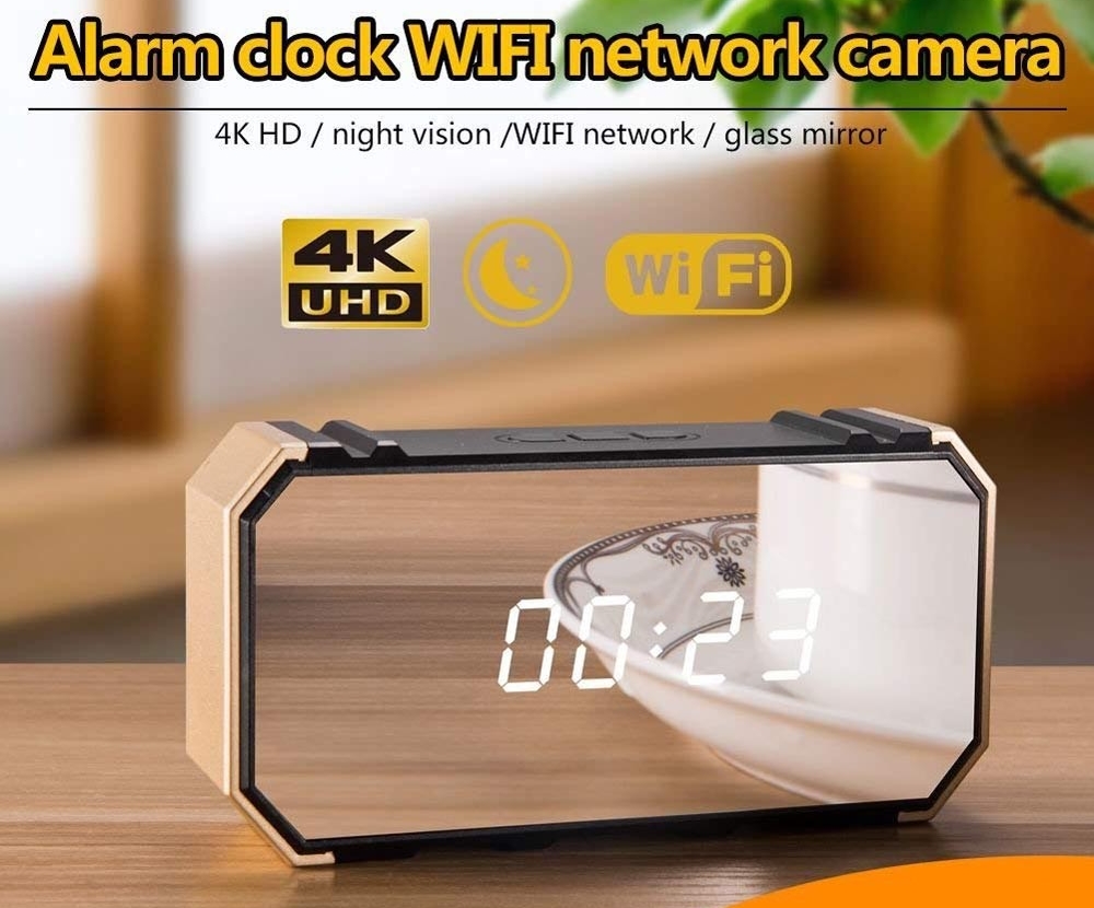 4K wifi-kamera i väckarklocka