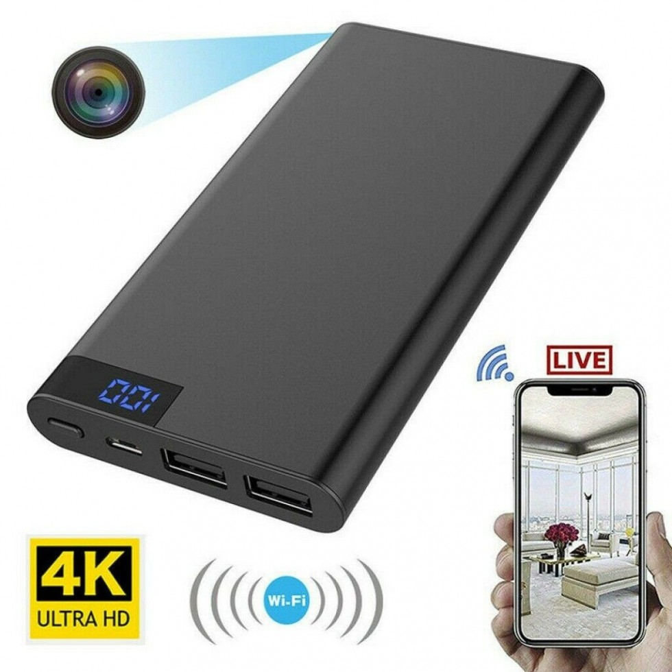 4k-kamera i powerbank