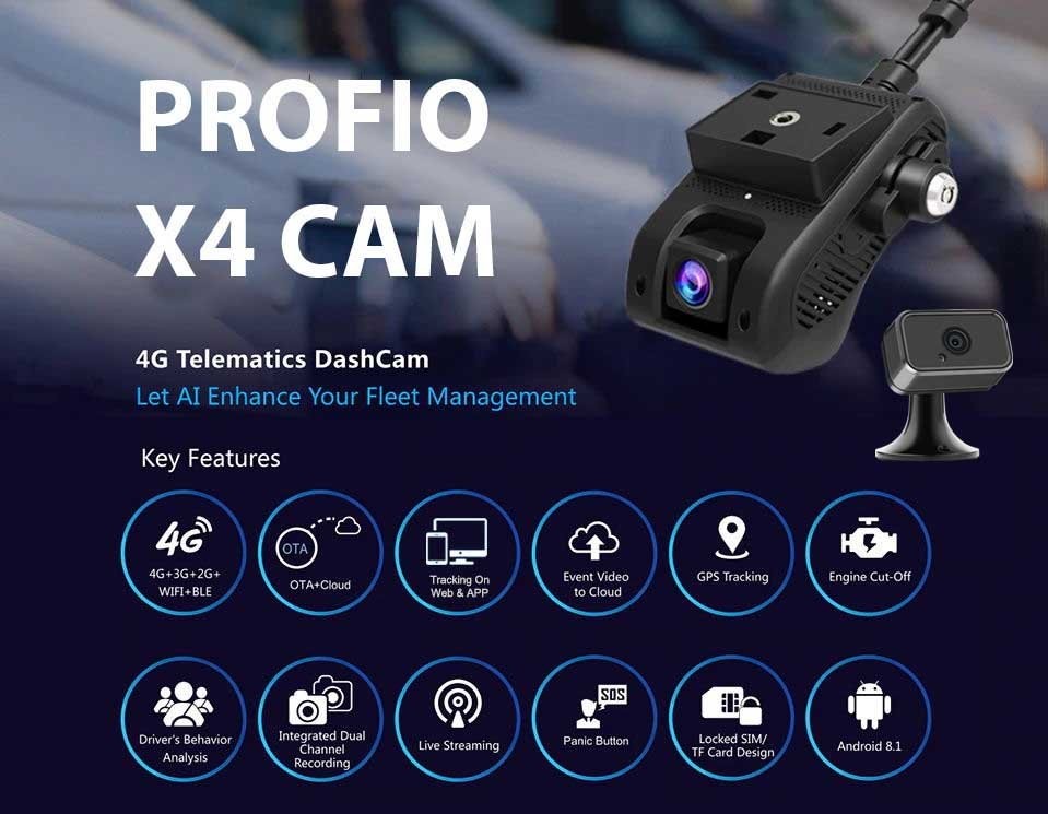 dubbla moln bilkamerasystem profio x4 med gps