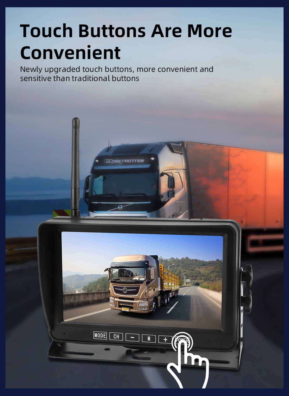 trådlös parkeringssystem monitor - för lastbilar