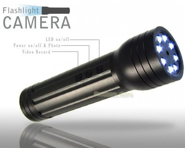 Ficklampa med kamera - 8x High Power LED