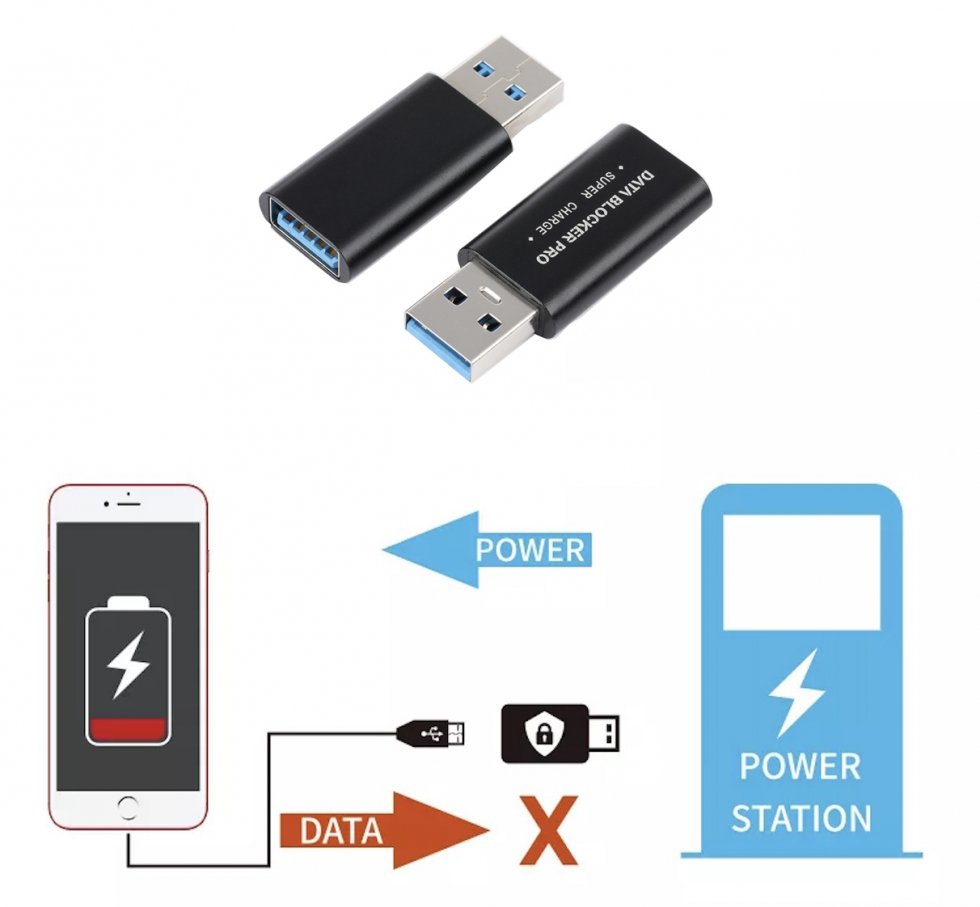 Skydd för mobil smartphone under USB-laddning - Data Blocker Pro